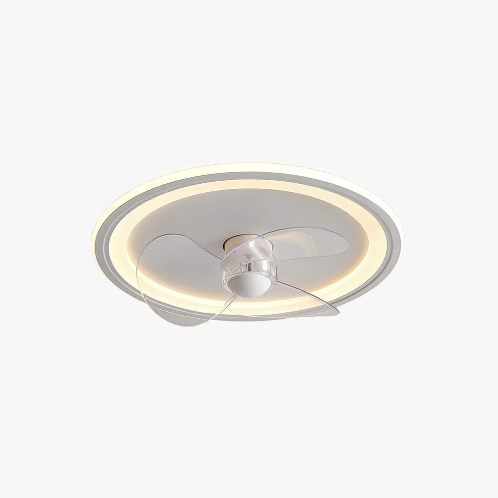 Lightweight Edge Deckenventilator mit Beleuchtung Ring Weiß ∅40 50CM Flexible