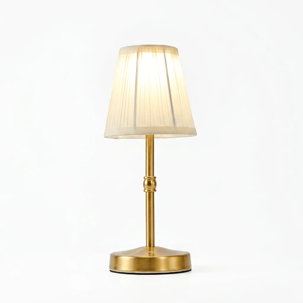 Fine Crafted Antique Brass Cordless Table Lamp Warm USB Touch Glow Contemporary