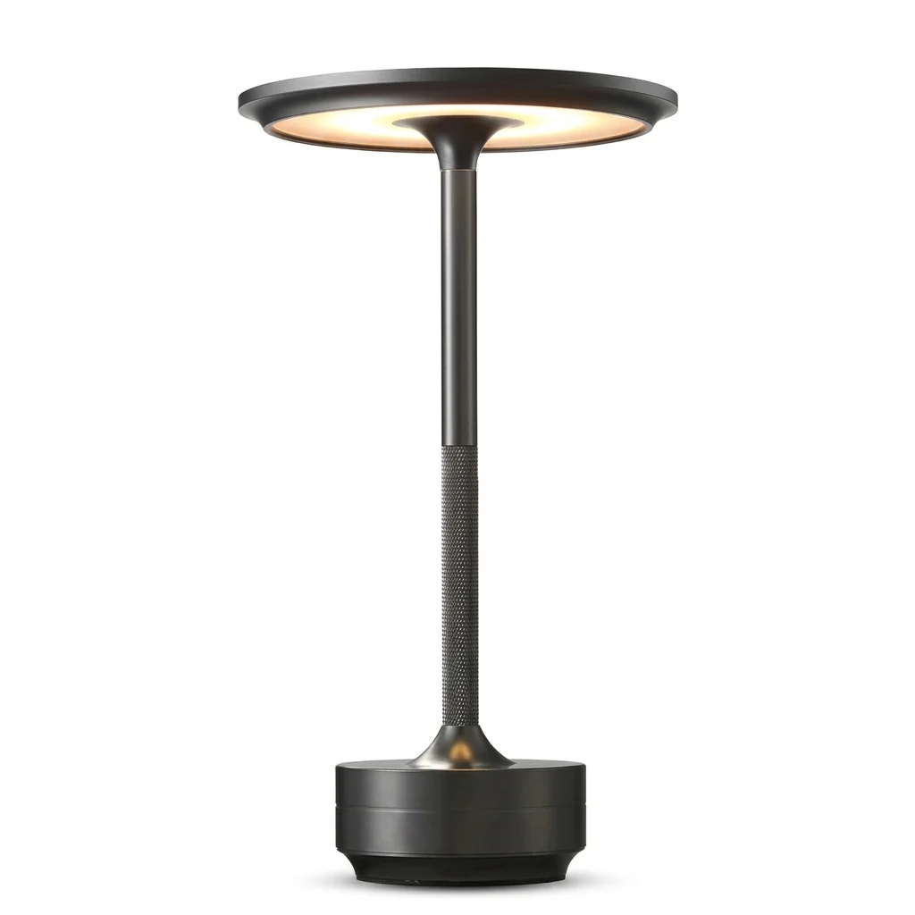 Eco-Friendly Cordless Frosted-Glass Table Lamp Dimmable Retro Glow Unique