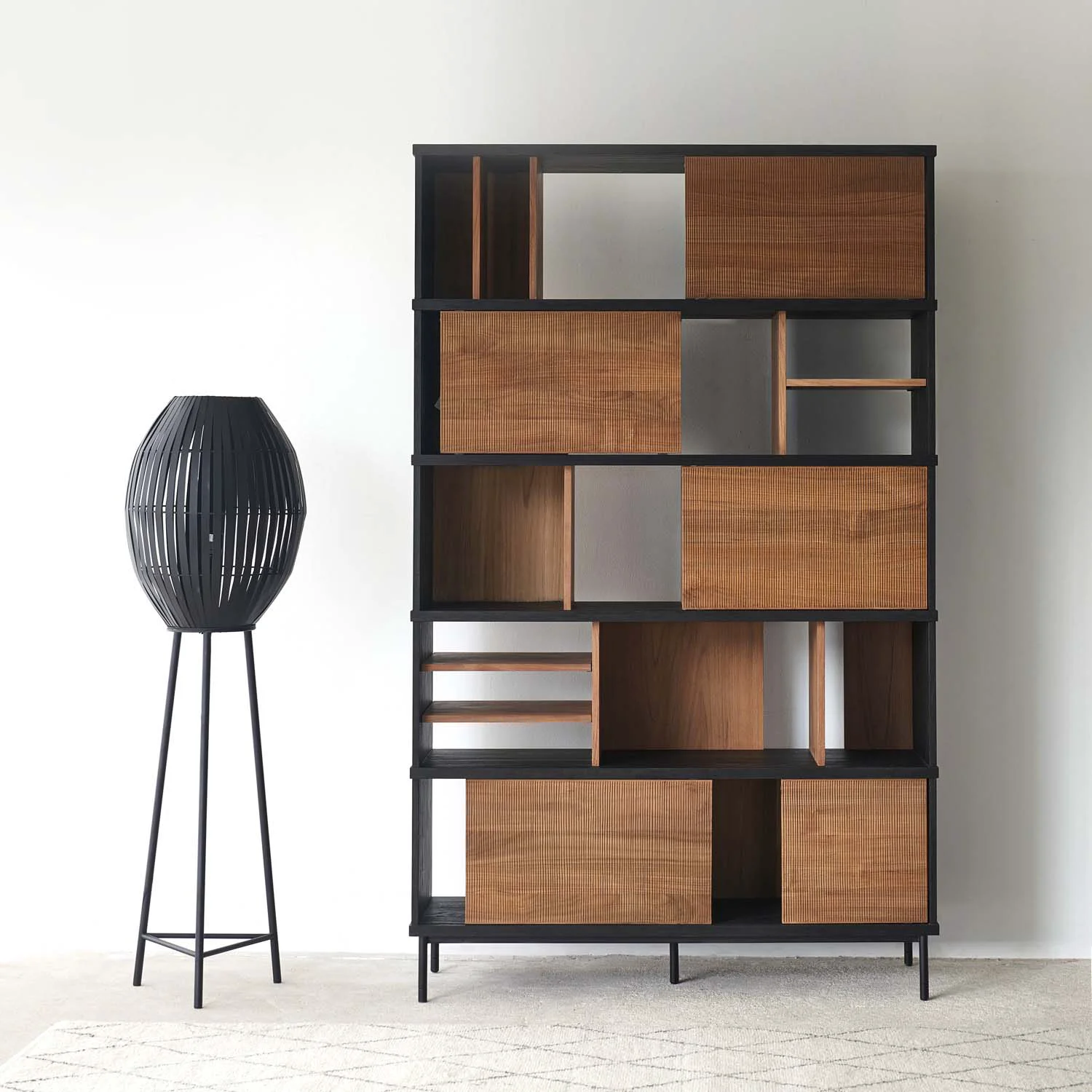 Stylish Teak Rack Oscar 5 Doors Green