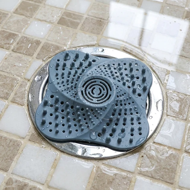 Clean Spiral Shower Drain Hair Catcher Green