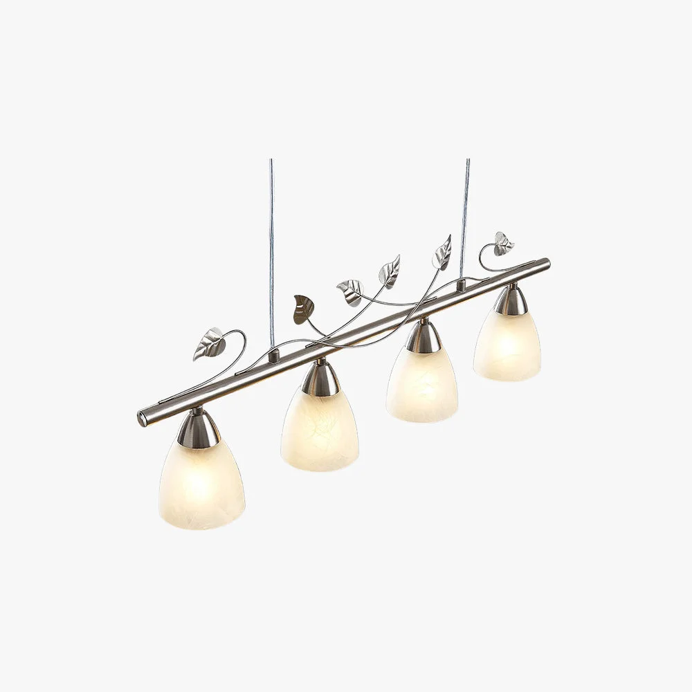 Optimized Eyrn Blatt Lineare Pendelleuchte 4-flammig Metall Glas Excellent