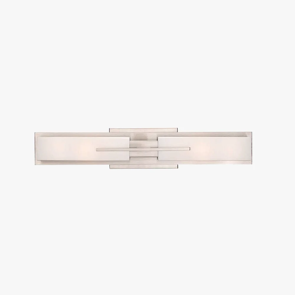 Refined Leigh Spiegelfront Waschtisch-Wandleuchte Nickel Messing 60CM Lang Enhanced