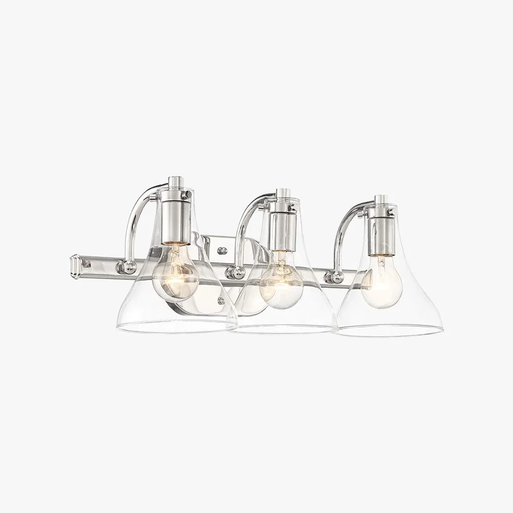 Functional Eyrn Chrom Spiegelfront Waschtisch-Wandleuchte 3 4-flammig 52 70CM Lang Classic