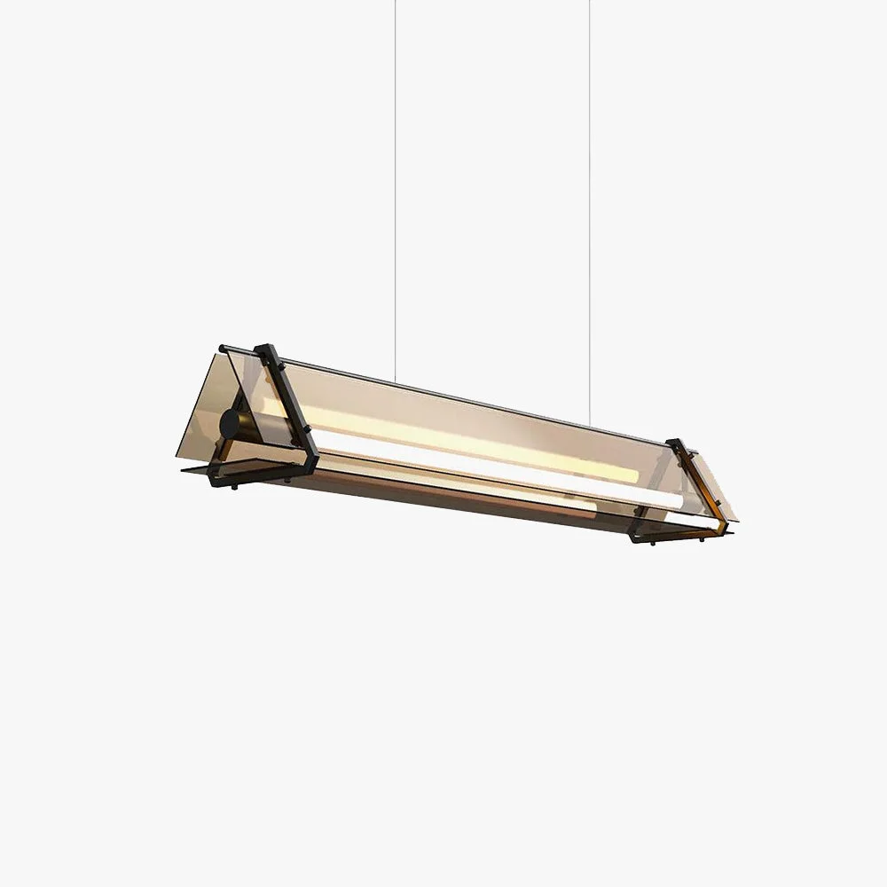 Secure Edge Industrielle Dreieckige Pendelleuchte Metall Glas Trusted
