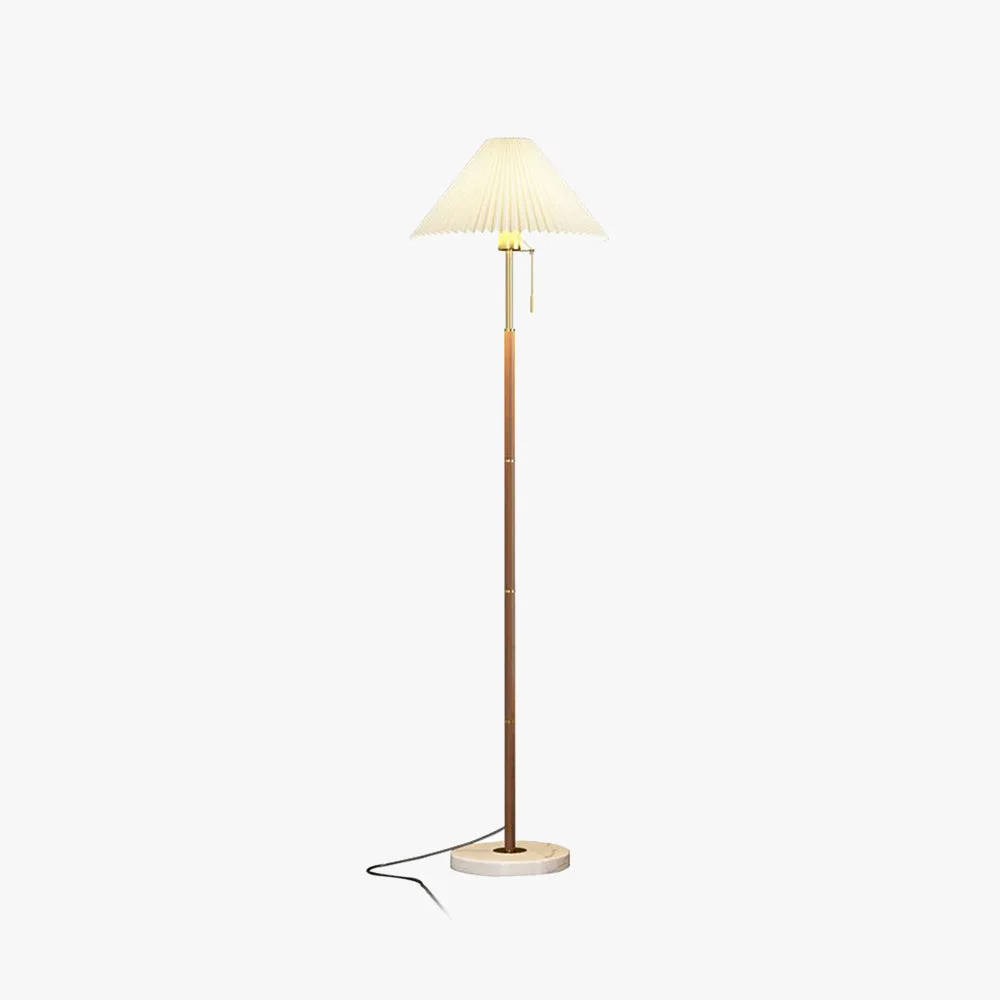 Practical Ozawa Stehlampe Floor Lamp Plissiert Metall Stoff 170CM Lang Soft