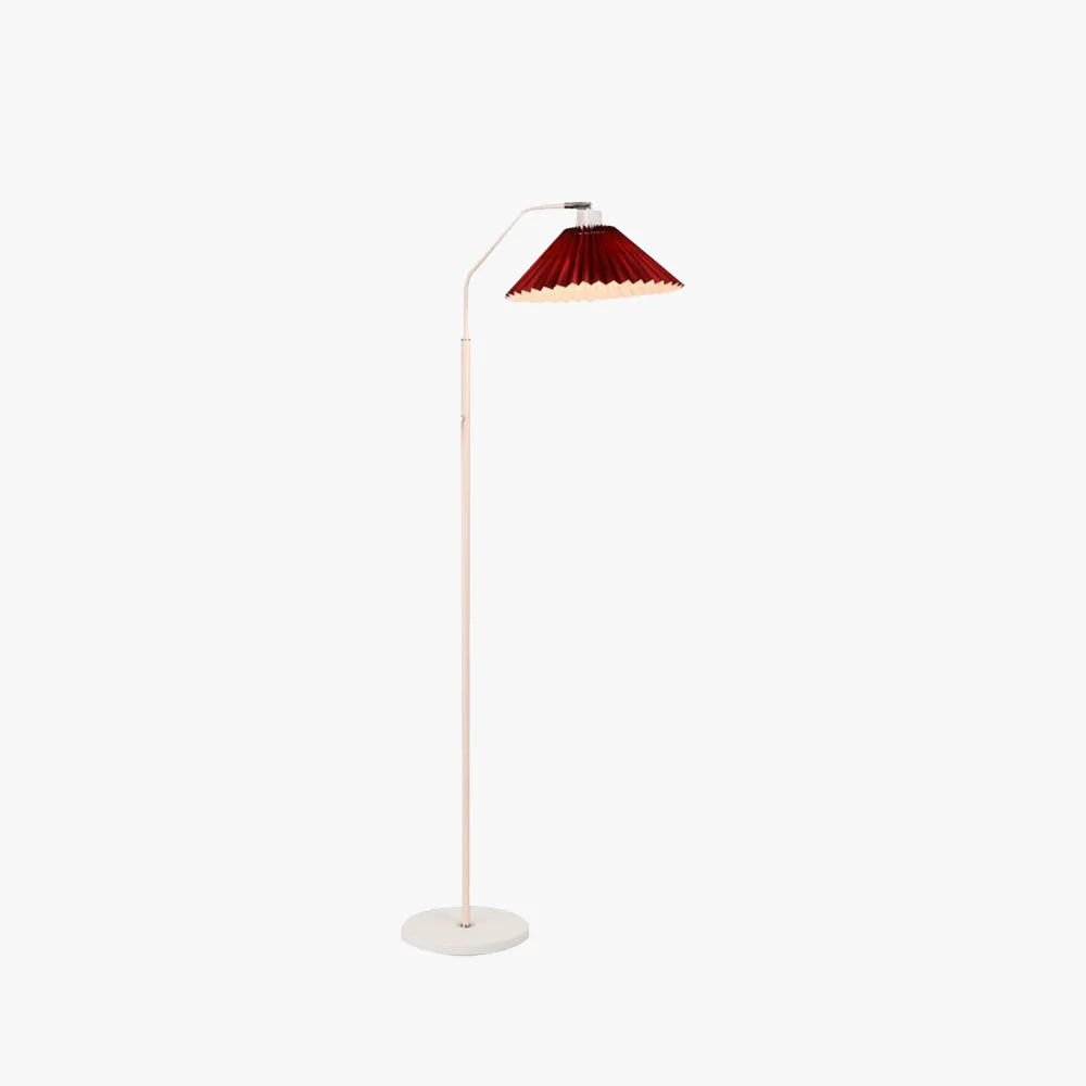 Effective Ozawa Stehlampe Plissiert Metall Textil 4 Farben 150CM Lang Elite
