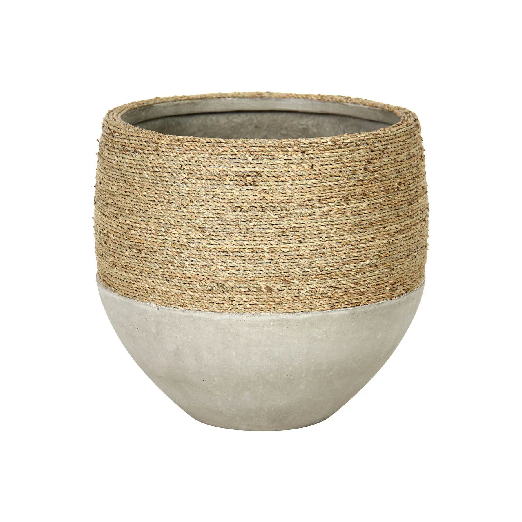 Powerful Nature Mixed Grass and Concrete Pot Innovative
