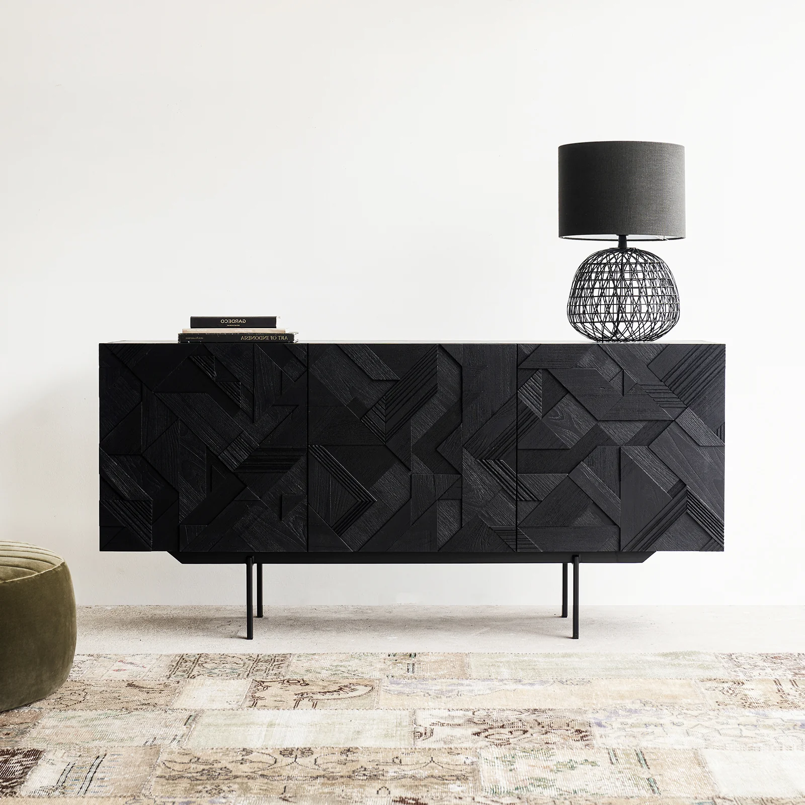 Fine Graphic Sideboard Teak 168cm Advanced