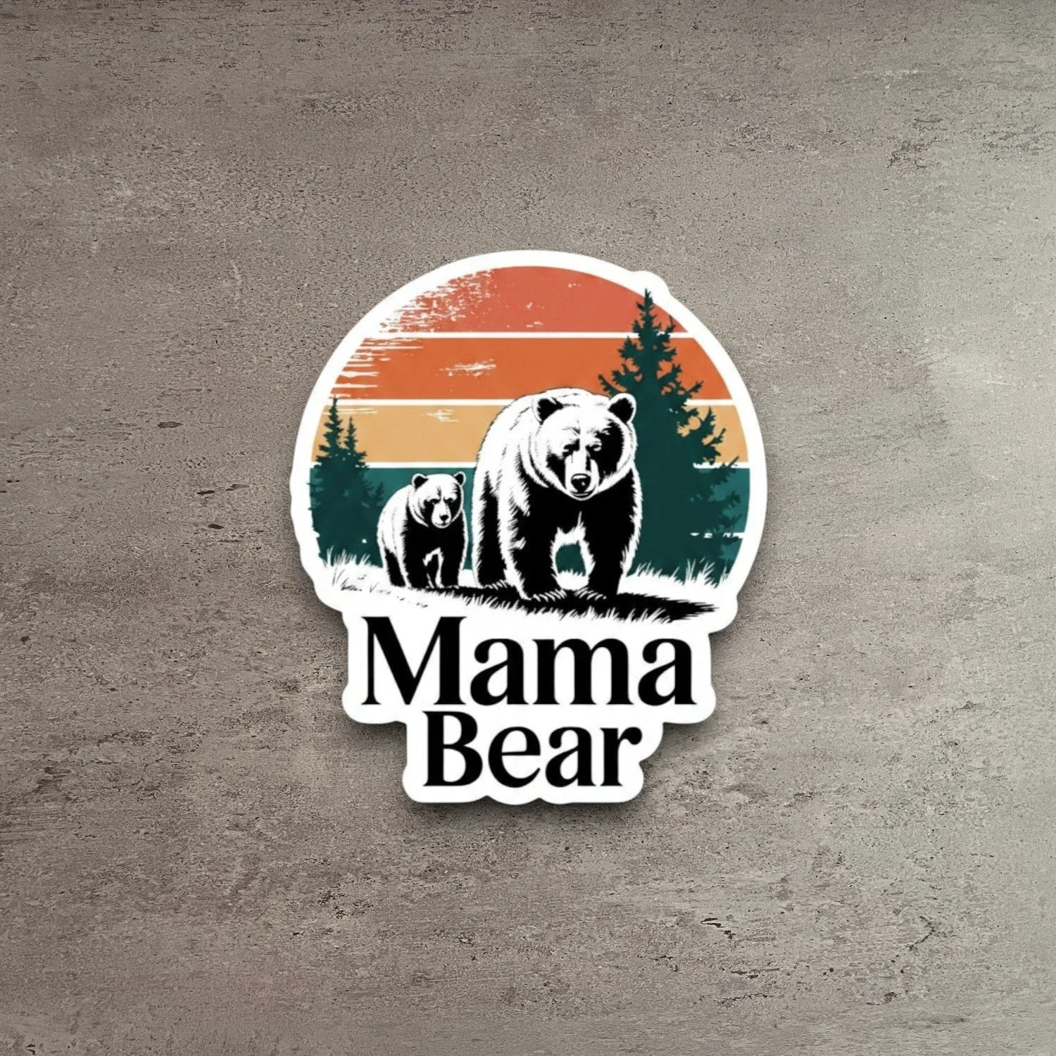 Certified Beautiful Mama Bear Vinyl Sticker Premium Material