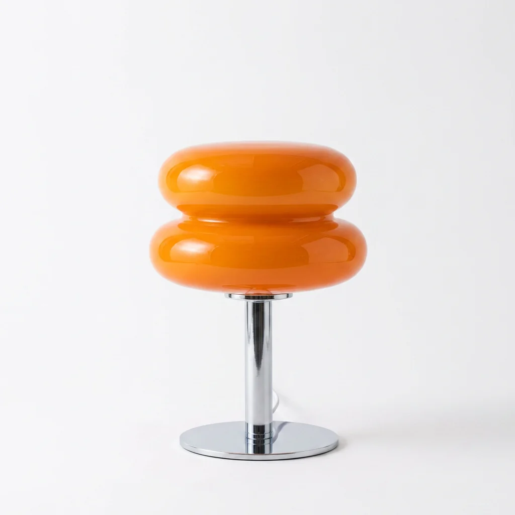 Dependable Retro Glass Table Lamp Soft Macaron Glow 3 Tones Trendy
