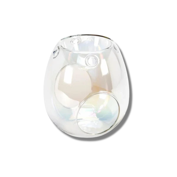 Certified Clear Pearl Glass Tealight Warmer Casual