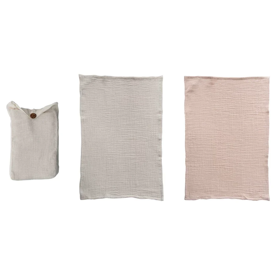 Soft Cotton Double Cloth Tea Towels – Set of 2 in Bag Refined