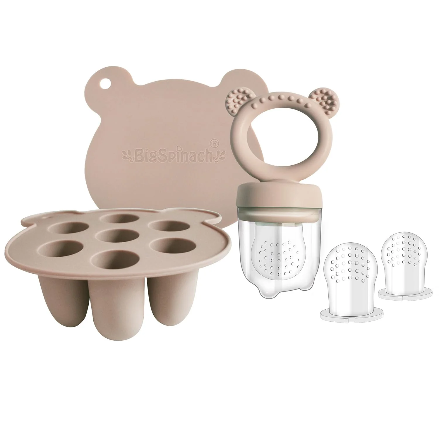 Safe Silicone Baby Food zer Tray with Teething Popsicle Molds – Baby Fruit Feeder and Breastmilk Teether Combo Proven