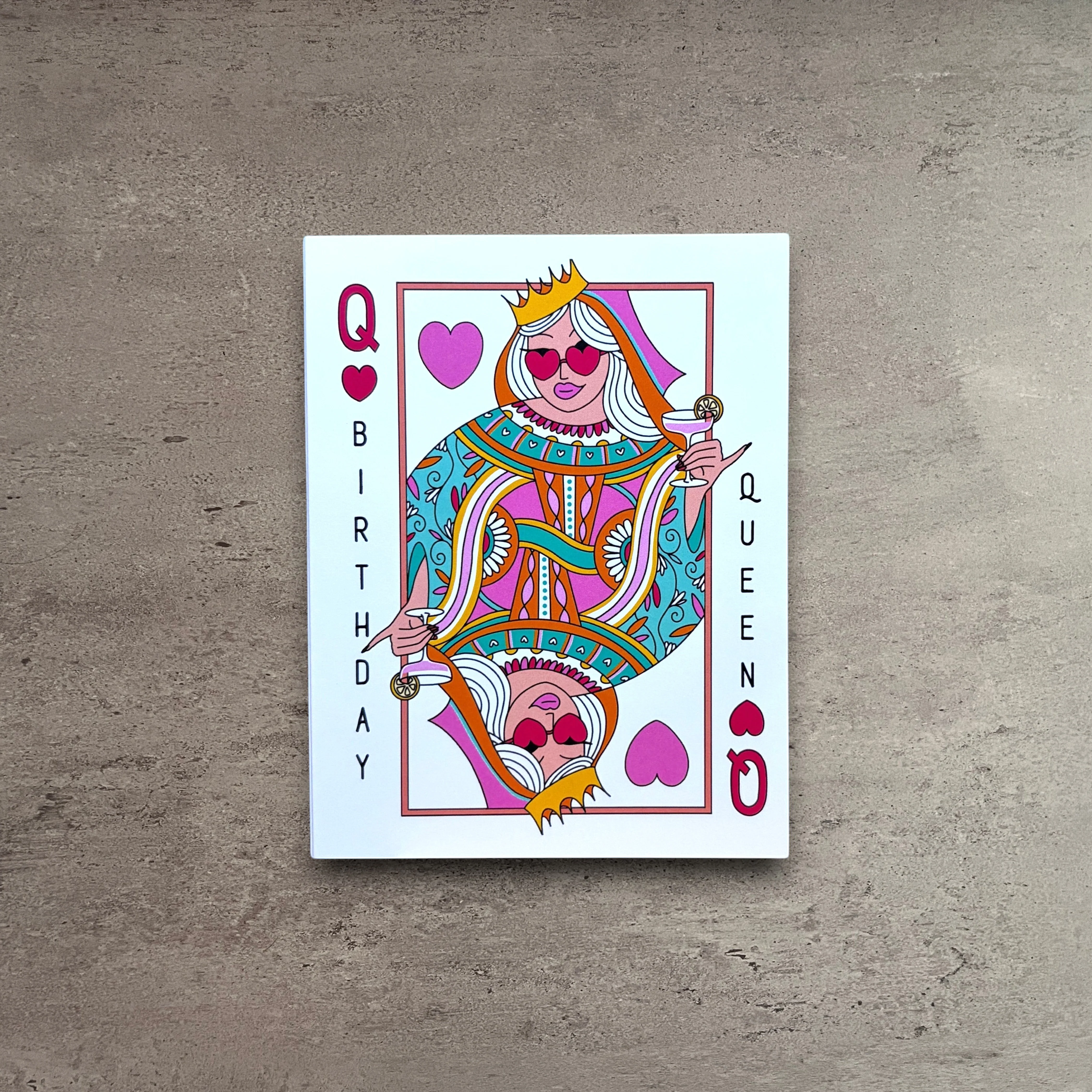 Professional Birthday Queen Card Sophisticated