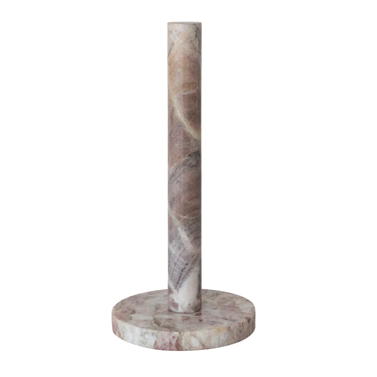 Contemporary Marble Paper Towel Holder Pink Pure
