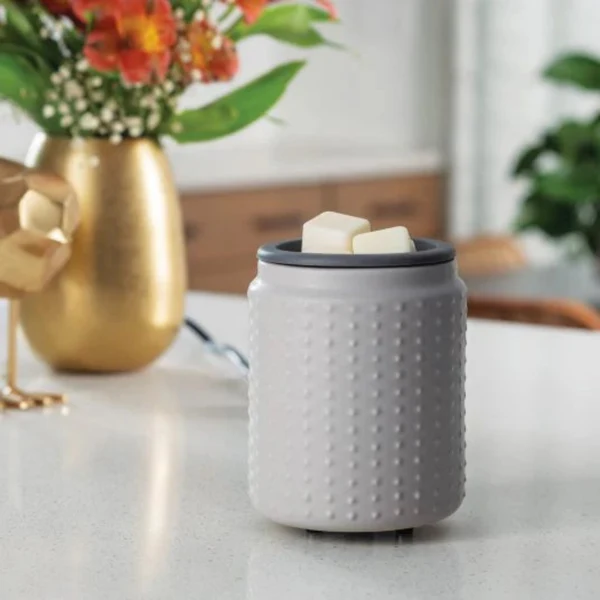 Fine Grey Hobnail Flip Dish Wax Warmer Comfortable