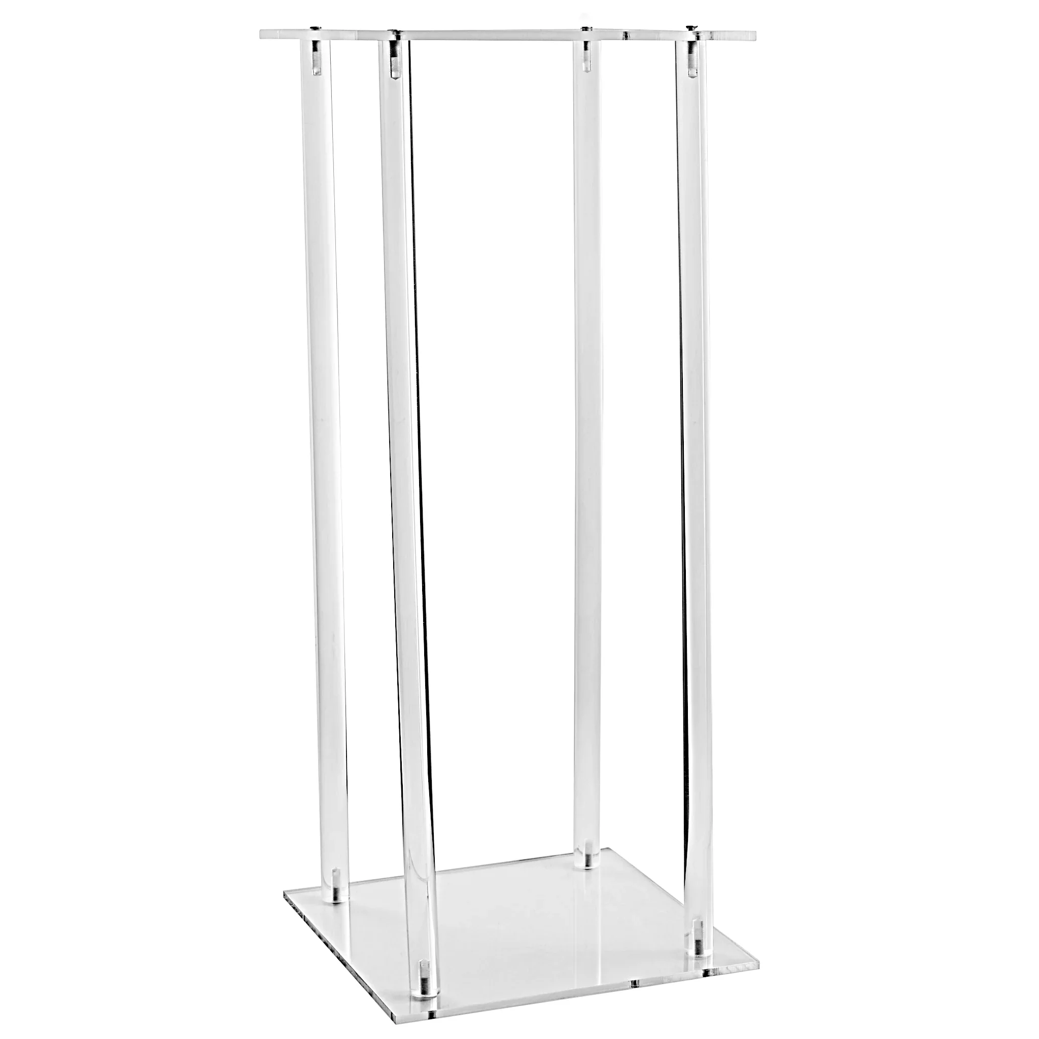 Unique Modern Acrylic Clear Flower Stand Table Centerpiece 23.5 Height Artisan