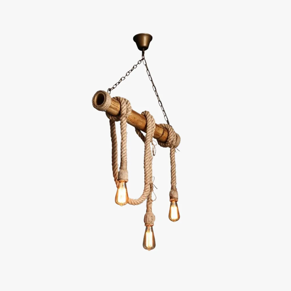 Elegant Alessio Pendelleuchte 3 4 5 6-flammig Hanfseil Metall Crafted