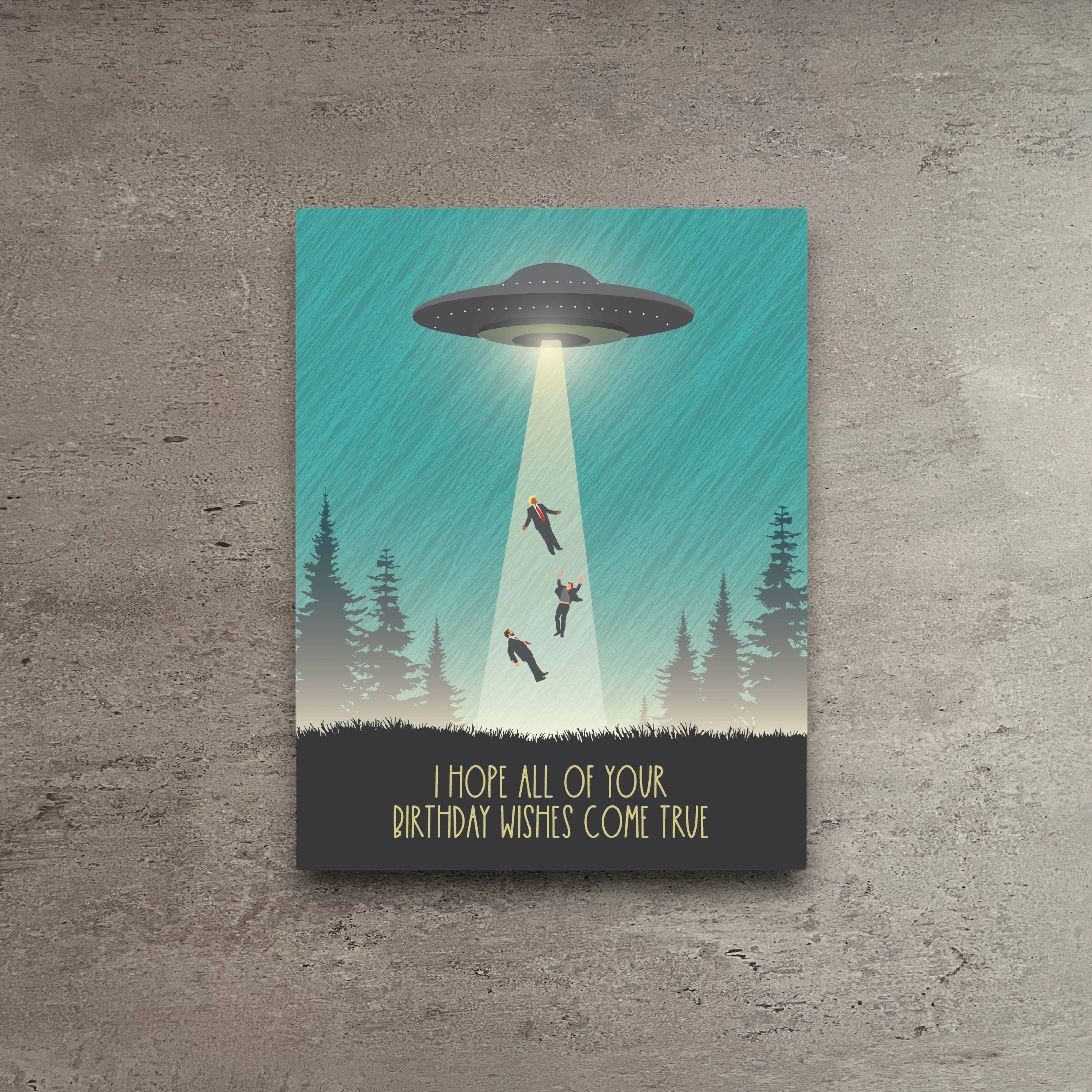 Traditional UFO Birthday Wishes Card Advanced