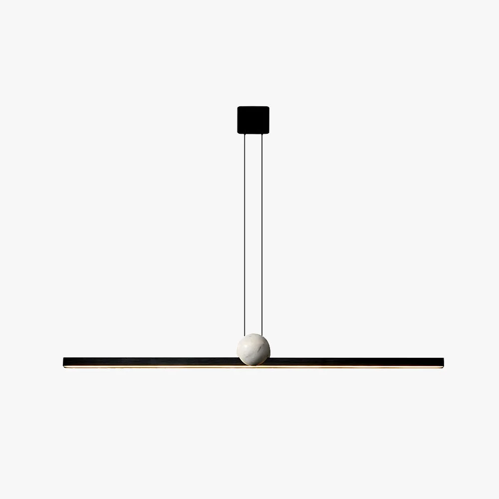 Pure Edge Pendelleuchte 2 Farben Metall Marmor 90 120 150cm Convenient