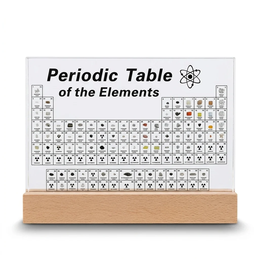 Enhanced Acrylic Periodic Table Display Etched Desk Piece User-Friendly