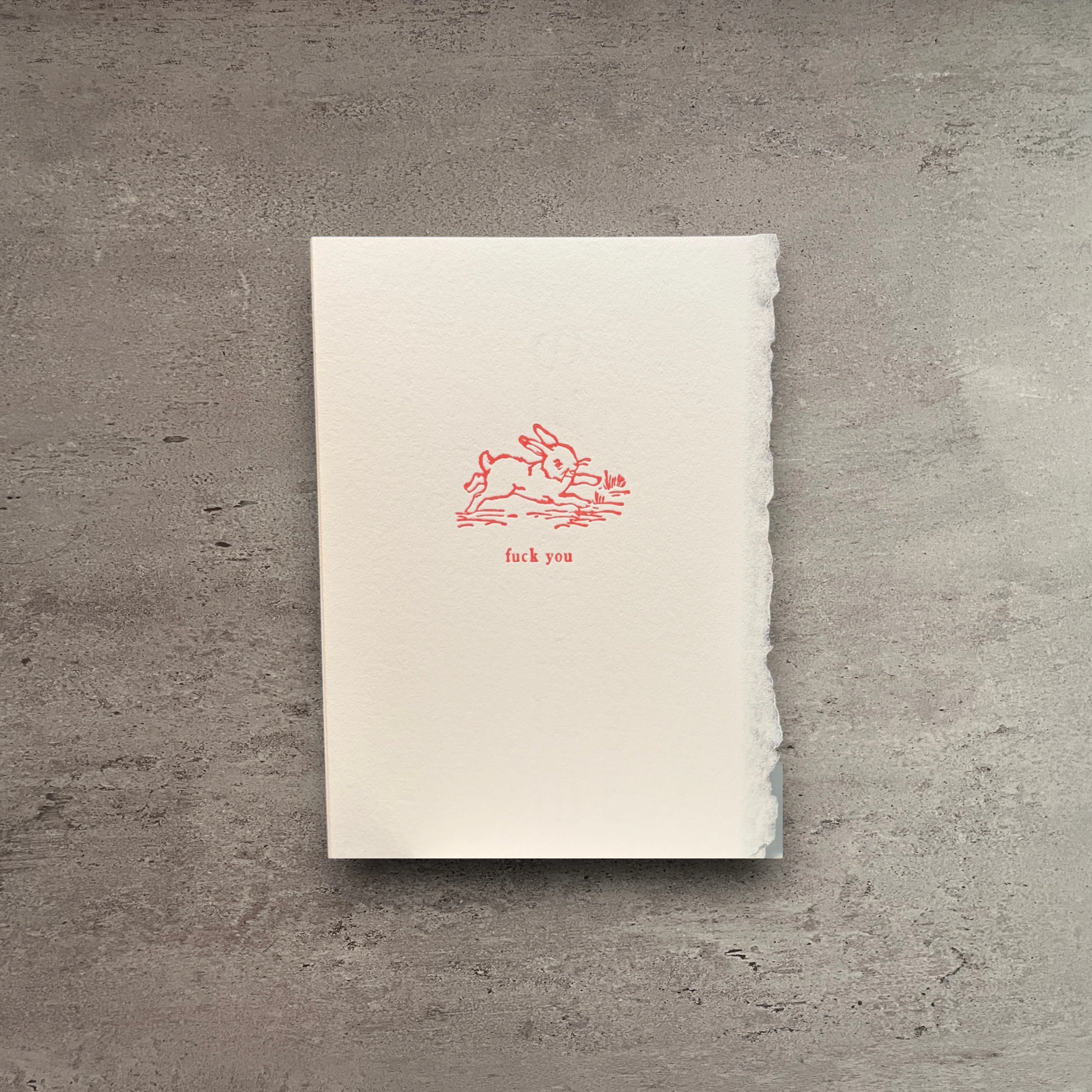 Top-Quality F ck You Bunny Miscellaneous Card Superior