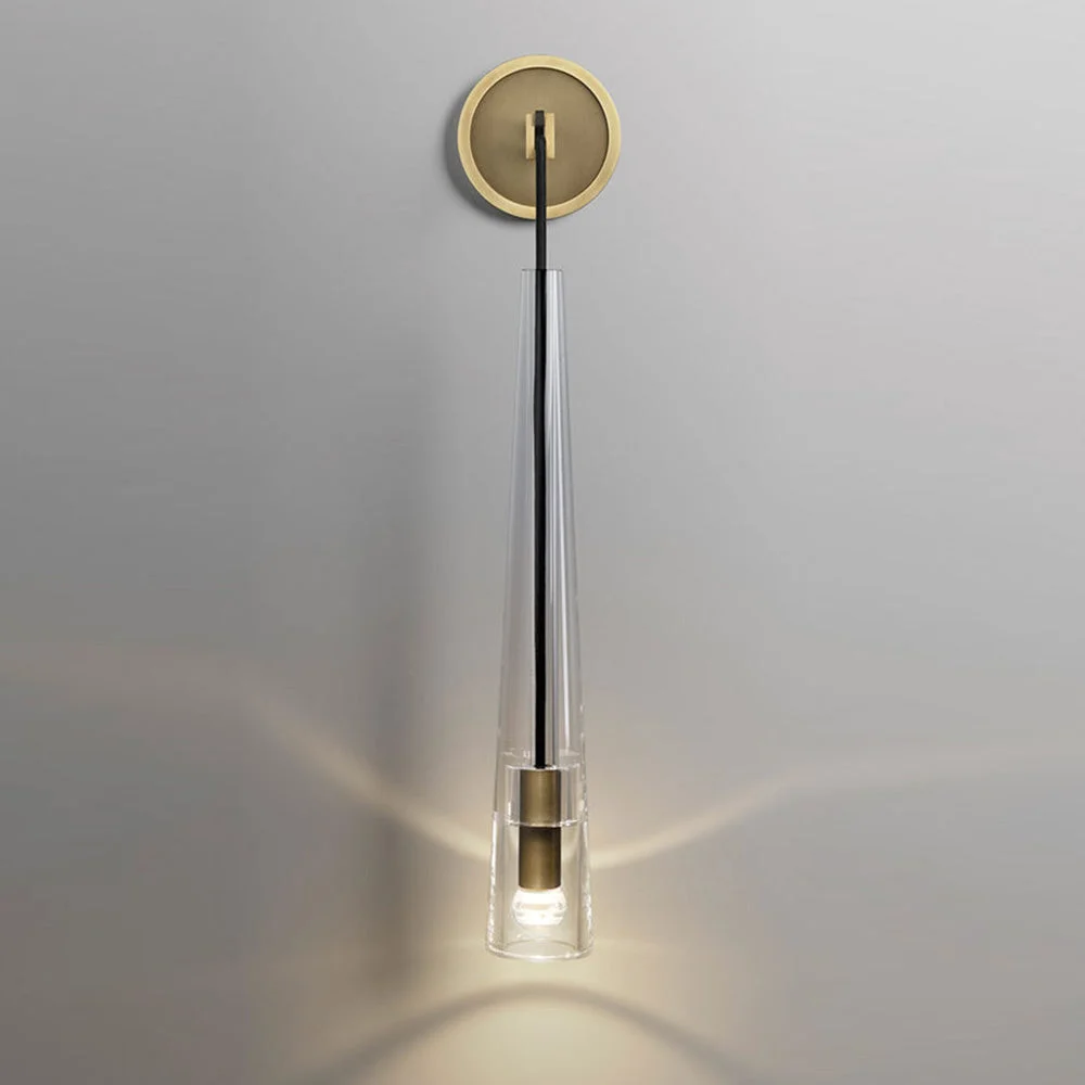 Dependable Modern Black Golden Hanging Suspended Wall Light Organic
