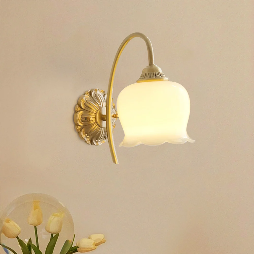 User-Friendly Creamy Copper Glass Wall Sconce Healthy