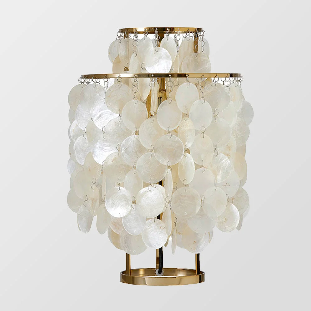 Premium Danish Seashell Pearl Wind Chimes Decorative Table Lamp World-Class