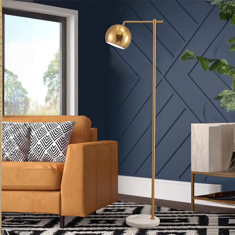 Selected Modern Dome Metal Gold Floor Lamp Original Design