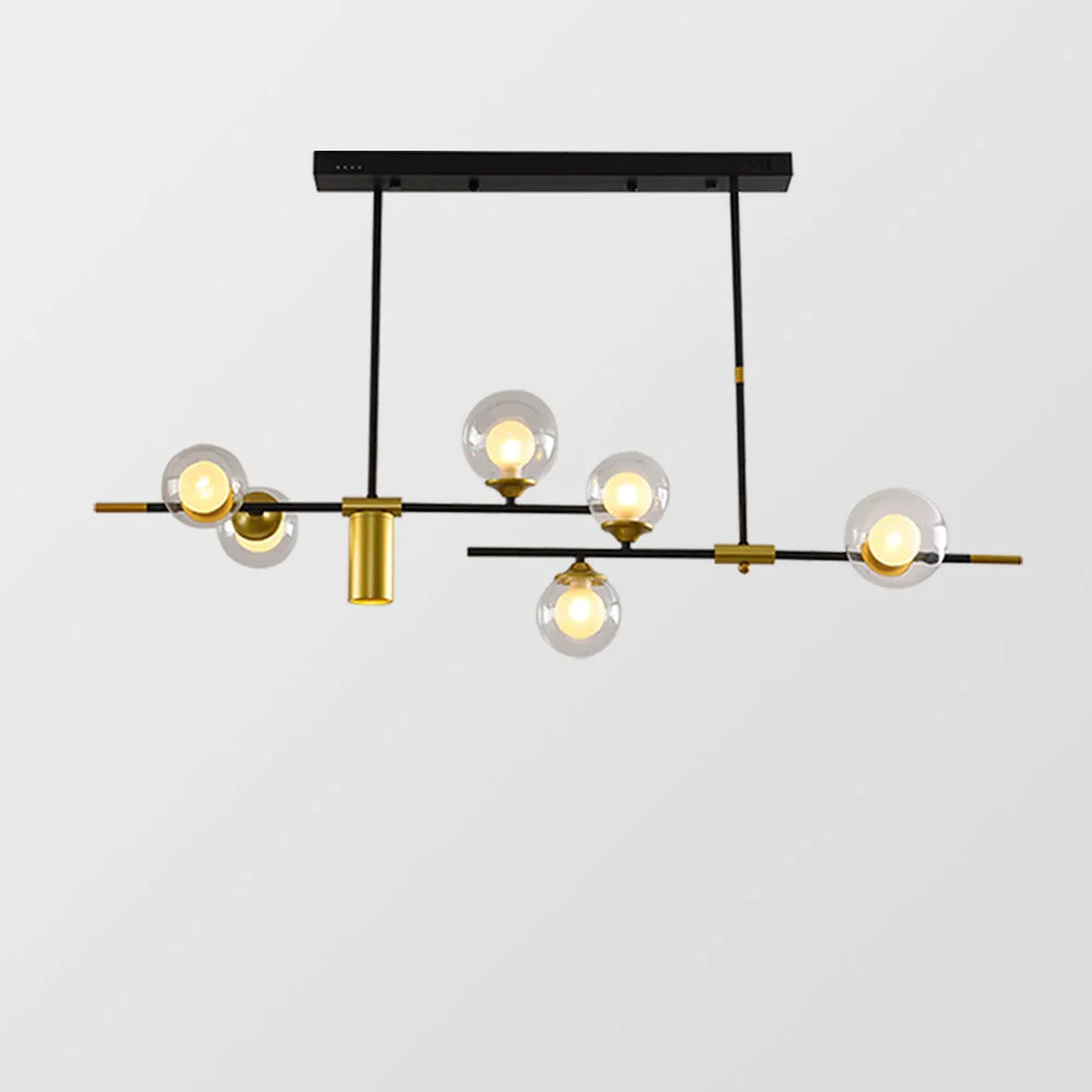 Outstanding Brass Contemporary LED Chandelier Sputnik Chandelier 7-Light Natural