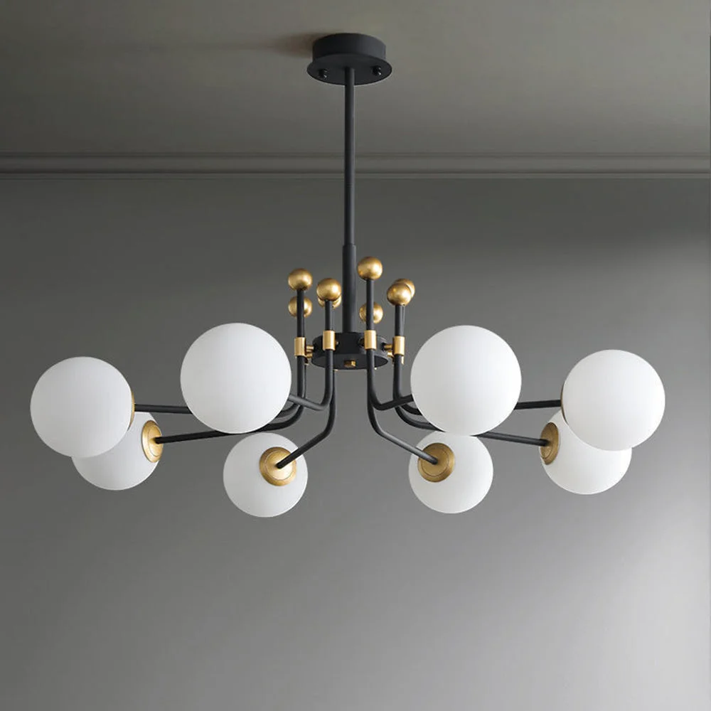 Healthy Black Gold Sputnik Chandelier Modern Pendant Light User-Friendly