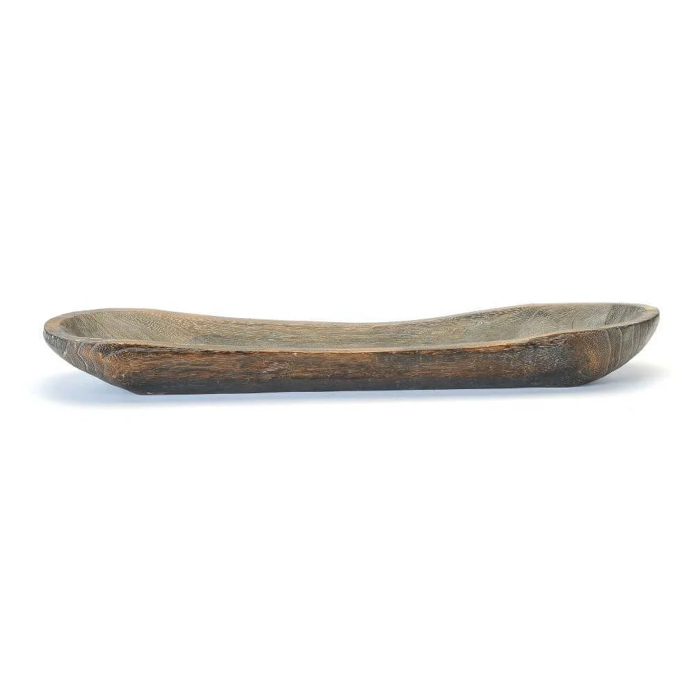 Smooth Oval Wooden Bowl Unique