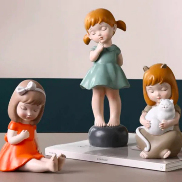 First-Class Little Girl Decorative Figurines Durable