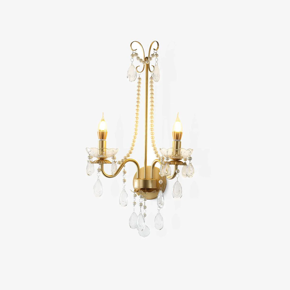 Refined Crystal Pearl Chain Wall Lamp First-Class
