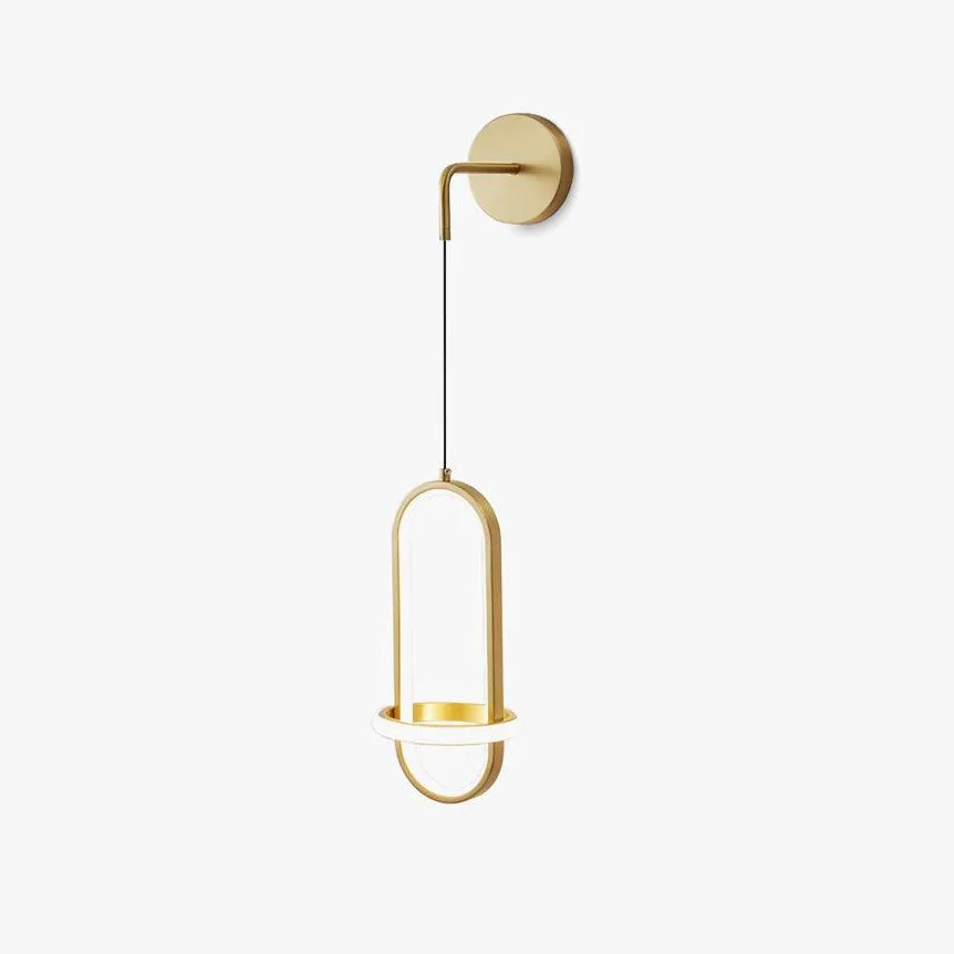 Long-Lasting Oval Brass Wall Light Environmentally Friendly