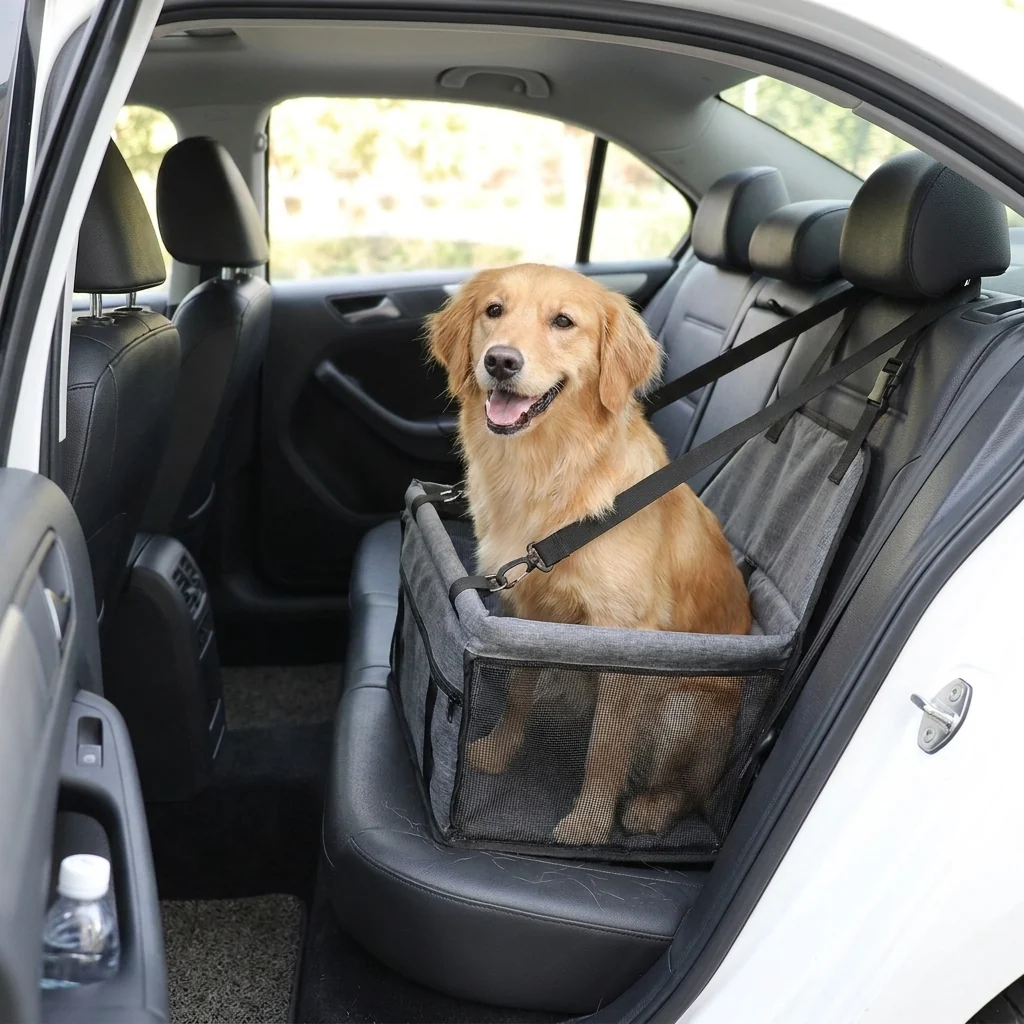 Top-Quality 2-in-1 Foldable Dog Car Seat Hammock Folds Flat Elite