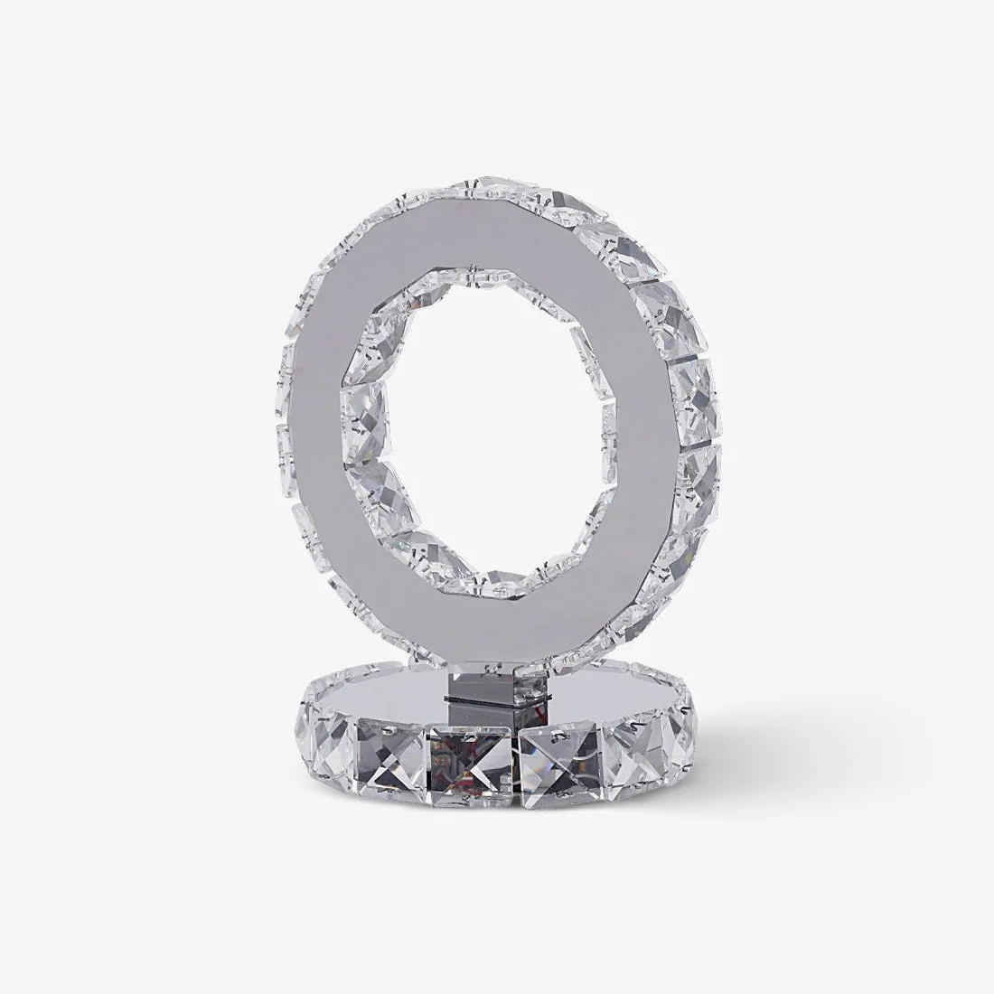 Sophisticated Crystal Rings Table Lamp Natural