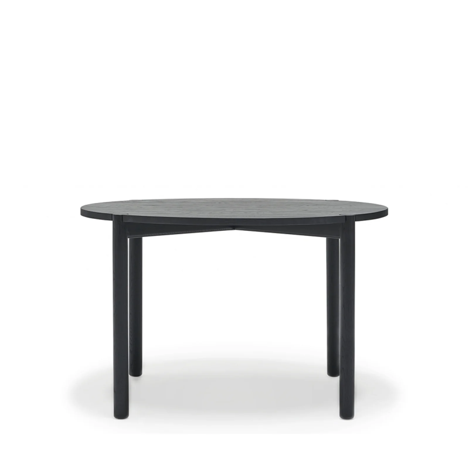 Fine Cove Round Dining Table Oak – Black 120cm Enhanced