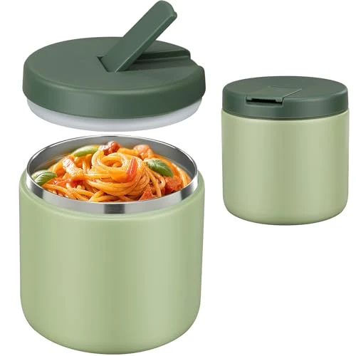 Durable 19oz Insulated Vacuum Food Jar with Buckle Lid Wide Mouth Soup Thermo for Hot Food Kids Leakproof Stainless Steel Lunch Container World-Class