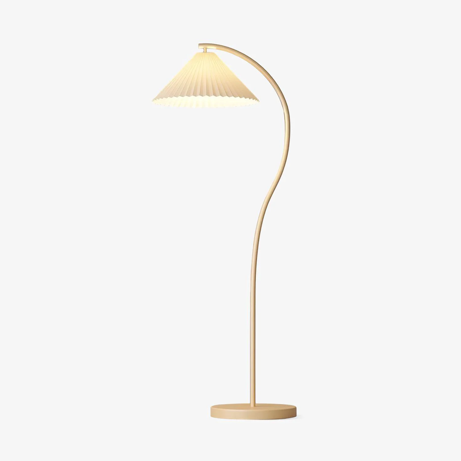 Fine Crafted Crescini Pleated Floor Lamp Authentic