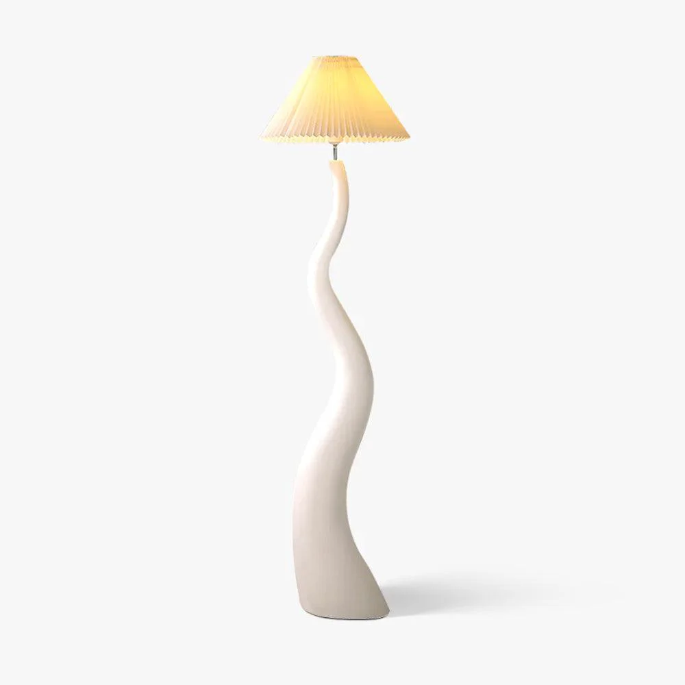 Next-Generation Twisted Pleated Floor Lamp Green