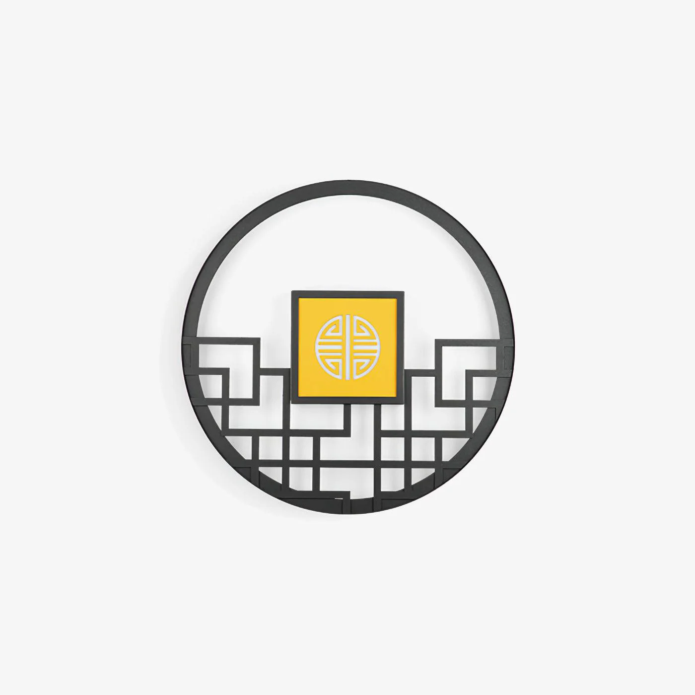 Expertly Made Asian Style Round Garden Wall Light Effective