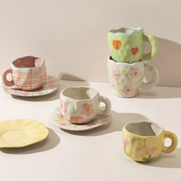 Certified Ceramic Floral Coffee Cup Superior