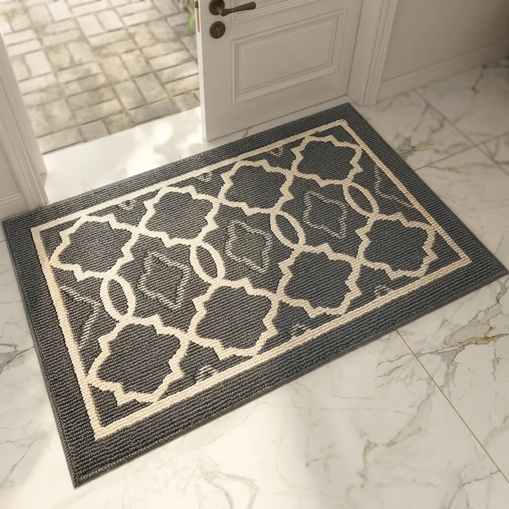 Premium Geometric Kilim Door Mat Traps Dirt Moisture Grips Artisan