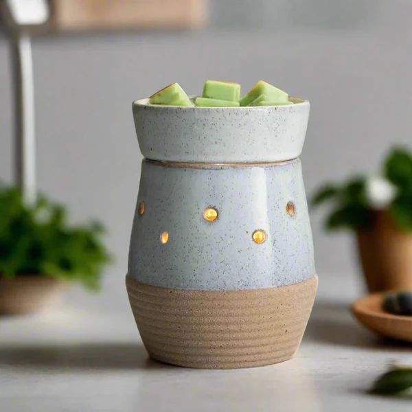 Comfortable Rustic White Wax Warmer Fast