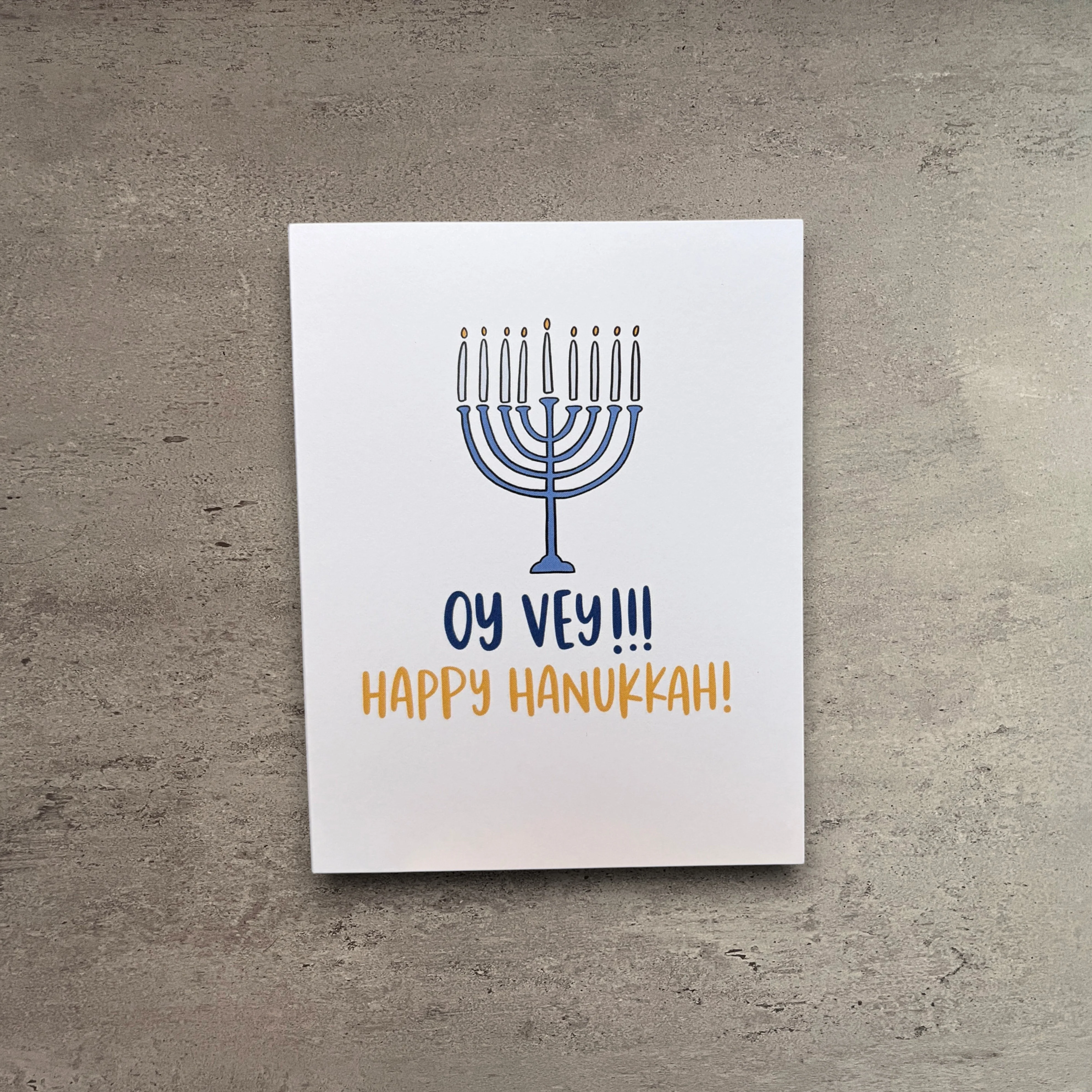 Sustainable Oy Vey Hanukkah Card Fashionable
