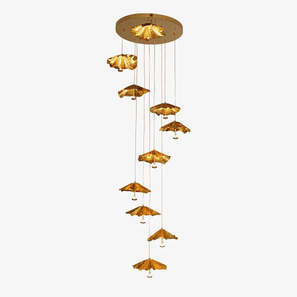 Expertly Made Livra Leaf Chandelier Smooth