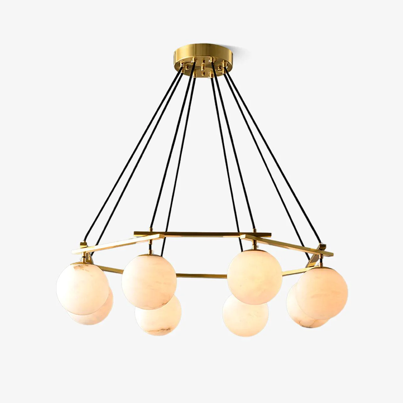 Luxury Miira Alabaster Chandelier Soft